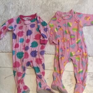 Cute footie pj full zip neck to ankle bundle 12m